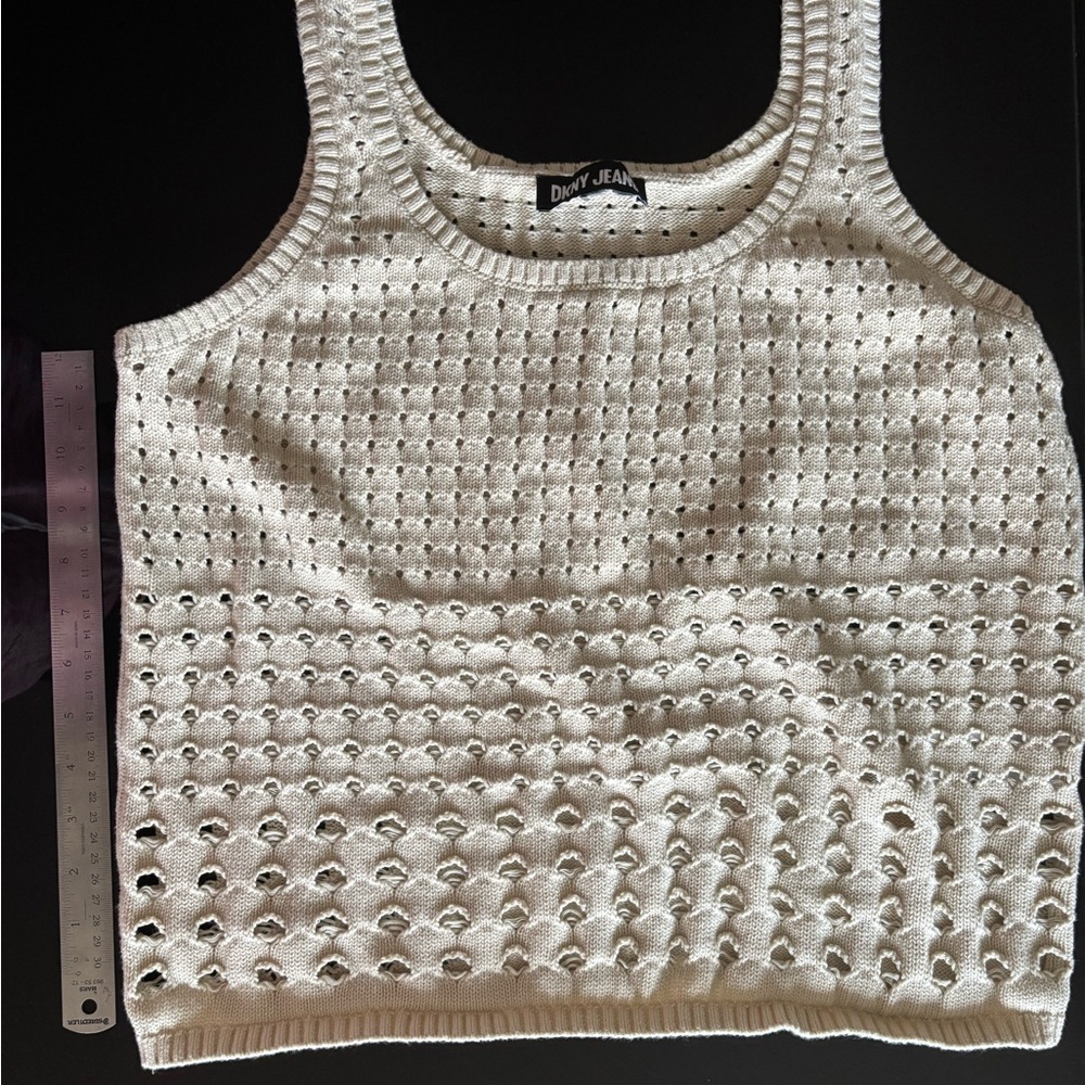Women's Cream Knit Tank Top